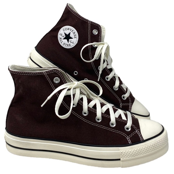 Converse Ctas Lift Platform High Shoes Brown For Men Skate Custom 171209C-WWBW - Picture 1 of 11